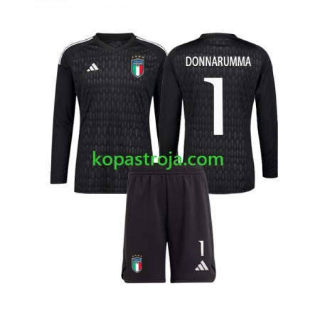 Billiga Fotbollströjor Italien Donnarumma 1 Målvakt Barn Borta tröja 2023 Långärmad
